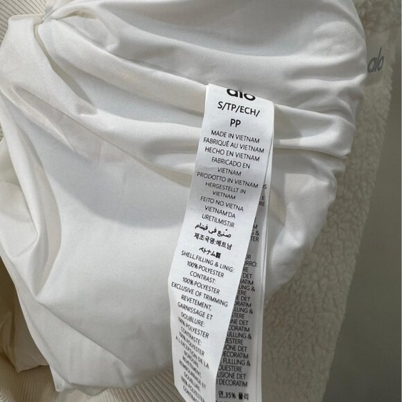 ALO Yoga White Women's Jacket Size L - Picture 4 of 9